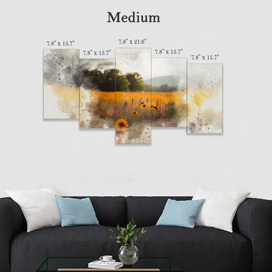 WILDFLOWERS AT DUSK | 5-Piece Canvas (Medium)