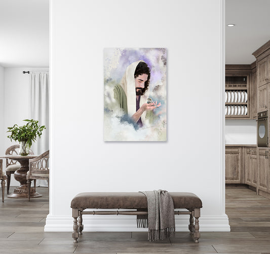 SEEN | Portrait of Christ on Landscape Gallery Wrapped Canvas