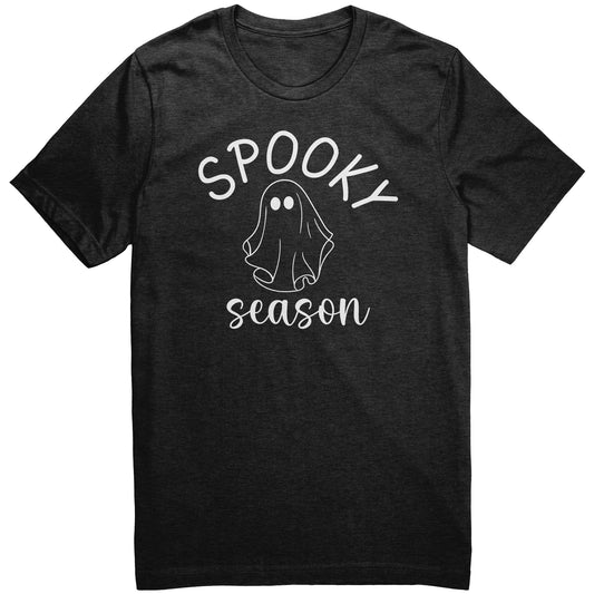 SPOOKY SEASON | White on Black Tee Canvas CVC