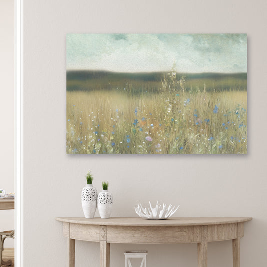SERENE MEADOW BLOOMS | Canvas Botantical Art