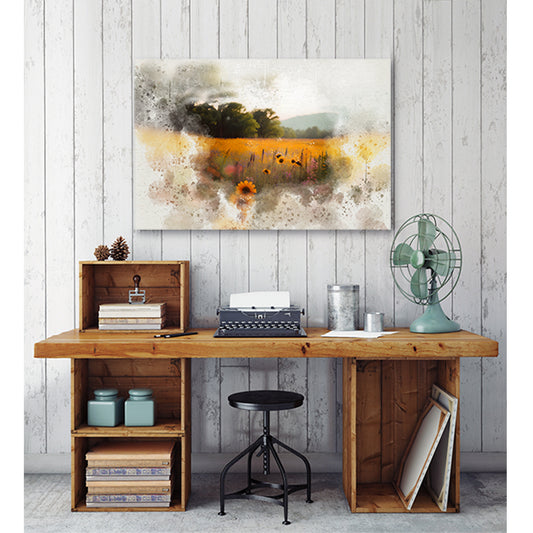 WILDFLOWERS AT DUSK | Gallery Wrapped Canvas Botanical Art