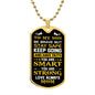 My SON | Stay Safe - Military Dog Tag Chain
