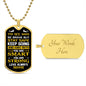 My SON | Stay Safe - Military Dog Tag Chain