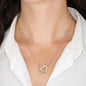 To My Beautiful UNBIOLOGICAL SISTER | Not by Blood, but by Heart - Interlocking Heart Necklace (BC)