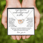 To My Beautiful UNBIOLOGICAL SISTER | Not by Blood, but by Heart - Interlocking Hearts Necklace (WC)