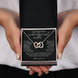 To My Beautiful UNBIOLOGICAL SISTER | Not by Blood, but by Heart - Interlocking Heart Necklace (BC)