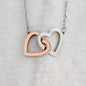 To My Beautiful UNBIOLOGICAL SISTER | Not by Blood, but by Heart - Interlocking Heart Necklace (BC)