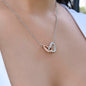To My Beautiful UNBIOLOGICAL SISTER | Not by Blood, but by Heart - Interlocking Heart Necklace (BC)