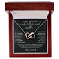 To My Beautiful UNBIOLOGICAL SISTER | Not by Blood, but by Heart - Interlocking Heart Necklace (BC)