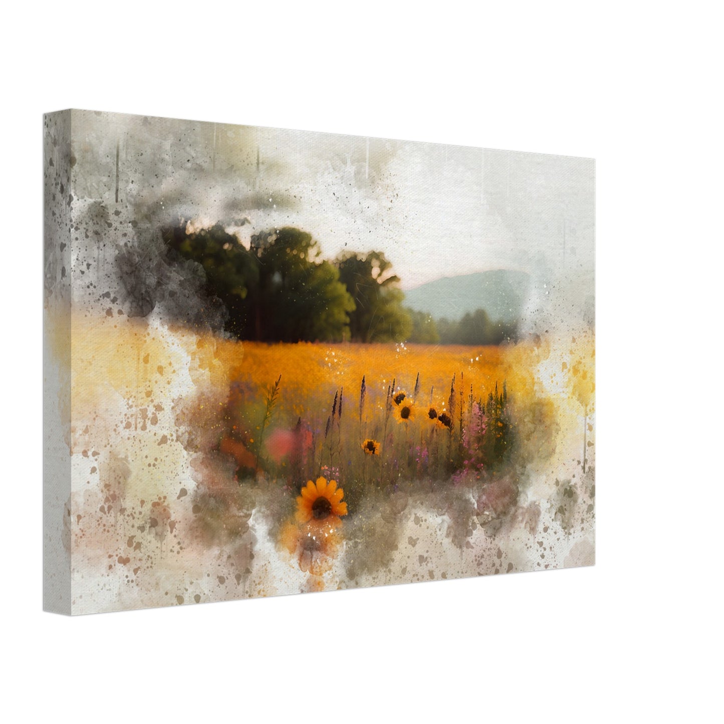 WILDFLOWERS AT DUSK | Gallery Wrapped Canvas Botanical Art