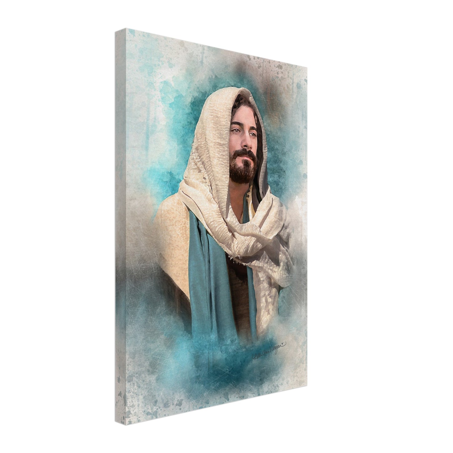 BE STILL | Portrait of Christ on Landscape Gallery Wrapped Canvas