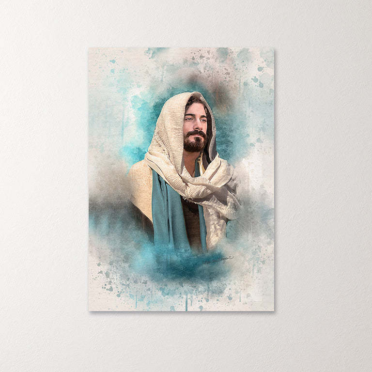 BE STILL | Portrait of Christ on Landscape Gallery Wrapped Canvas