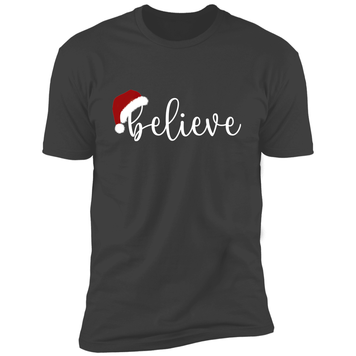 BELIEVE with Santa Hat | Christmas T-shirt