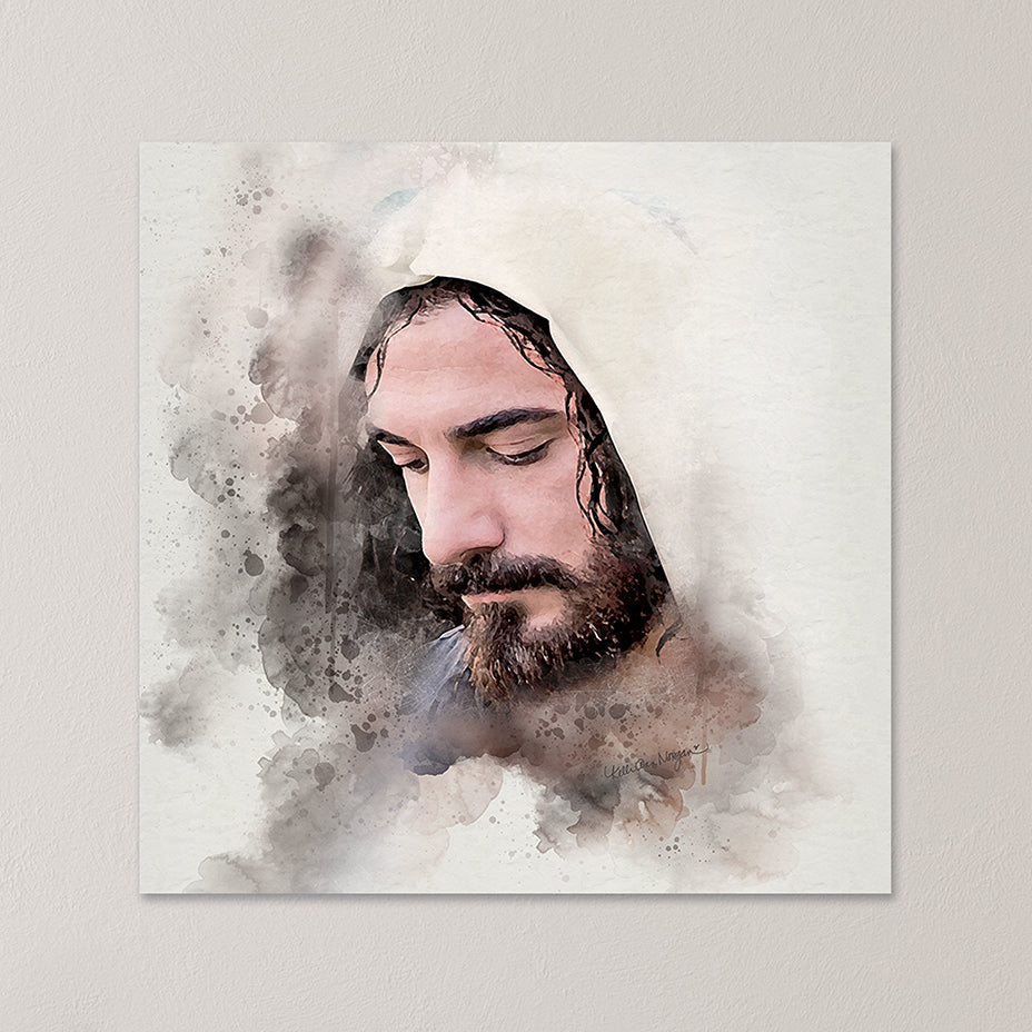NEVERTHELESS | Portrait of Christ on Square Gallery Wrapped Canvas