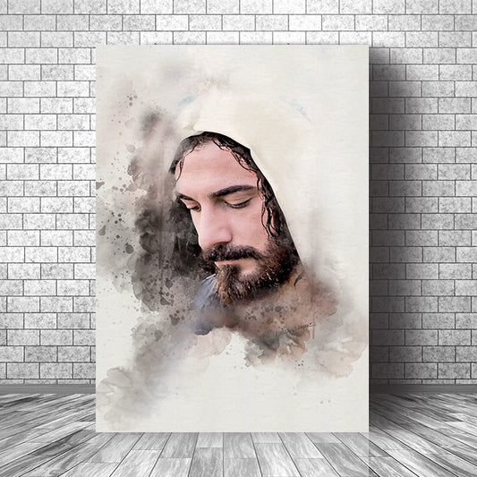 NEVERTHELESS | Portrait of Christ on Landscape Gallery Wrapped Canvas