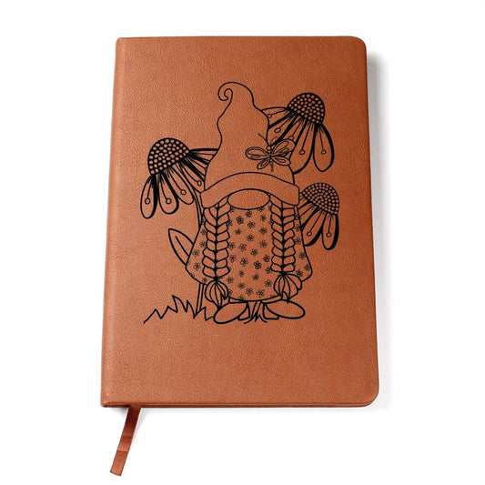 GIRL AMONGST THE FLOWERS GNOME | Vegan Leather Graphic Journal