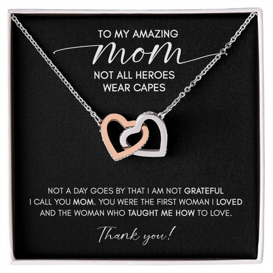 To My Amazing MOM | Interlocking Hearts Necklace (BC)