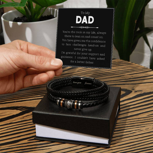 To My DAD | You're the Rock - Love You Forever Bracelet