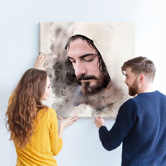 NEVERTHELESS | Portrait of Christ on Square Gallery Wrapped Canvas