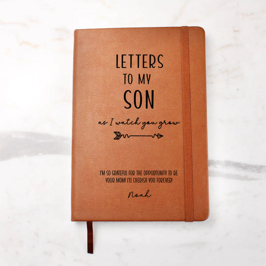 LETTERS TO MY SON | As I Watch You Grow - Personalized Leather Journal